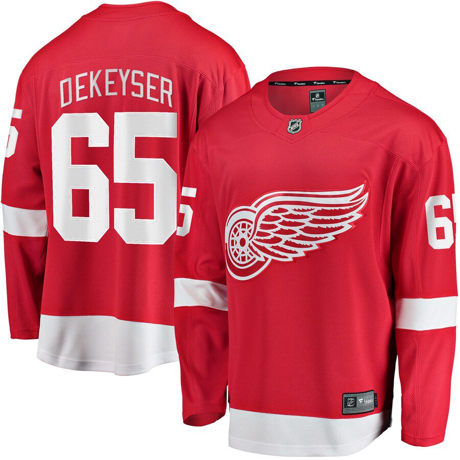 Men Detroit Red Wings #65 Danny Dekeyser Fanatics Branded Red Home Breakaway Player NHL Jersey->detroit red wings->NHL Jersey